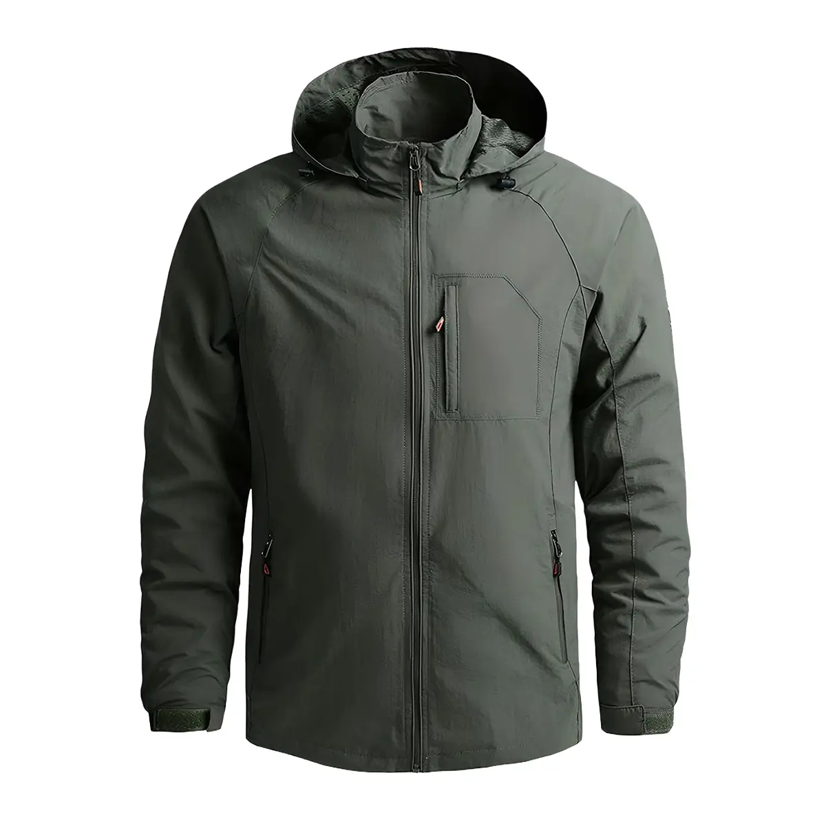 Hooded Performance Jacket – Dark Green